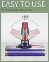 Perie compatibilă cu aspiratorul Dyson V10 V8 V7 V11 V15 cap de curățare cu acționare directă, perie turbo cu eliberare rapidă pentru curățarea covoarelor, podelelor, gresie
