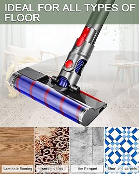 Perie compatibilă cu aspiratorul Dyson V10 V8 V7 V11 V15 cap de curățare cu acționare directă, perie turbo cu eliberare rapidă pentru curățarea covoarelor, podelelor, gresie