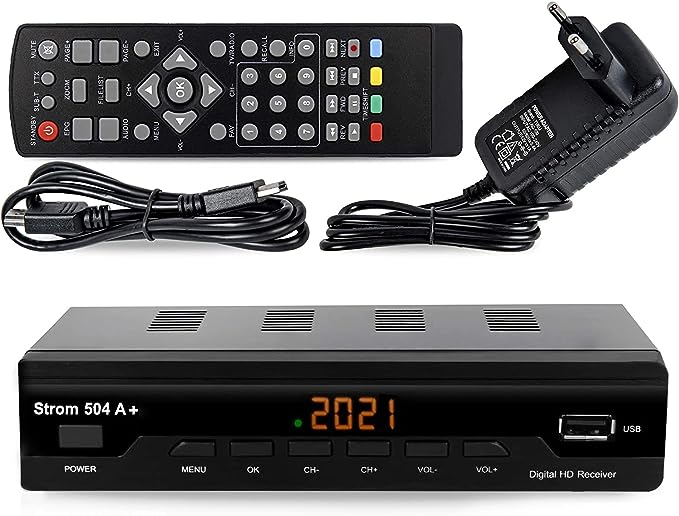 Strom 504 Decodor TNT Terrestre - 1080P HD / DVB-T2 / H.264 / MPEG-4