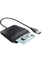 Trust First Smart Card Reader, DNI, FIPS 201, FIPS TAA și ISO 7816 Clasa A, B, C compatibil, cablu de 100 cm, USB Plug & Play, negru