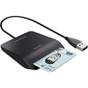 Trust First Smart Card Reader, DNI, FIPS 201, FIPS TAA și ISO 7816 Clasa A, B, C compatibil, cablu de 100 cm, USB Plug & Play, negru
