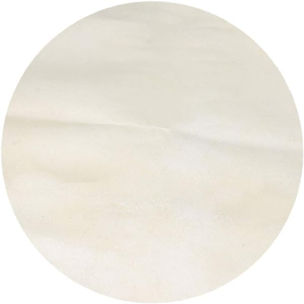 Cap de tobă Yibuy cu piele subțire pentru tobă Bongo / tobă africană de 12 inchi, bej, diametru de 40 cm