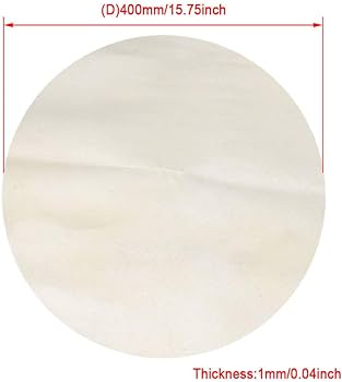 Cap de tobă Yibuy cu piele subțire pentru tobă Bongo / tobă africană de 12 inchi, bej, diametru de 40 cm