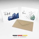 beriluDesign® Felicitari de simpatie cu plicuri, felicitari pliabile si plicuri din hartie kraft.