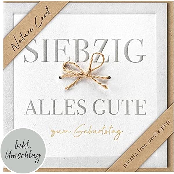 bsb - Felicitare de aniversare a 70 de ani - Felicitare de natura - Felicitari de ziua de nastere sustenabile - Felicitari de ziua de nastere cu plic - Felicitare de ziua de nastere pentru femei si barbati - Felicitare de felicitari 15,5 x 15,5 cm