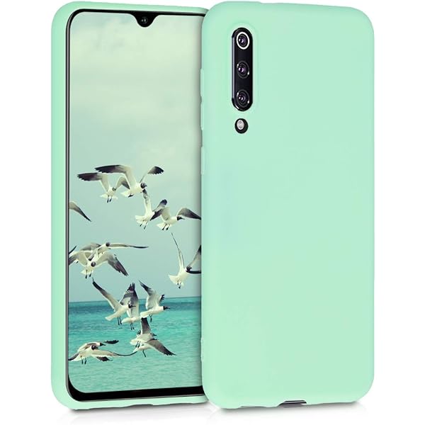husa kwmobile compatibila cu husa Xiaomi Mi 9 Lite - carcasa moale din silicon TPU - husa potrivita pentru incarcare wireless - negru mat