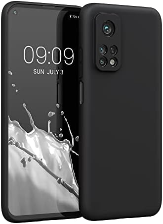 husa kwmobile compatibila cu husa Xiaomi Mi 9 Lite - carcasa moale din silicon TPU - husa potrivita pentru incarcare wireless - negru mat
