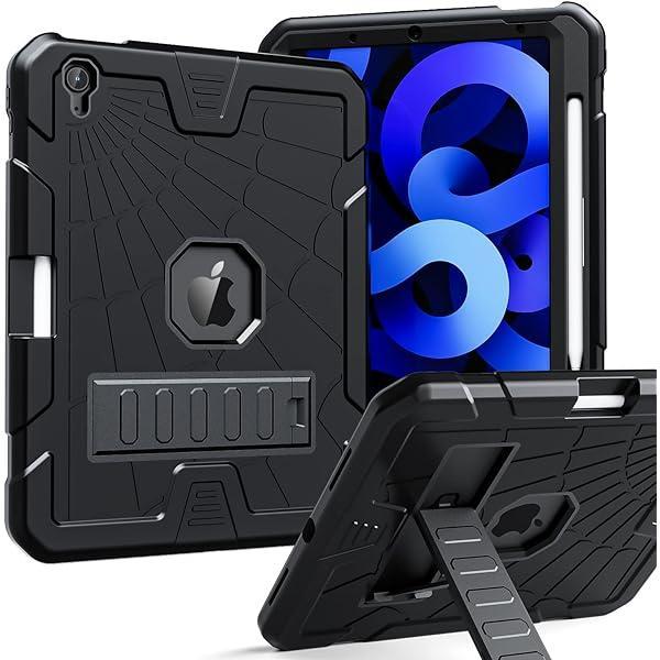 yeliot Husă iPad Air 5 2022 / Husă iPad Air 4 10,9 inchi 2020, husă rezistentă la șocuri cu pentru iPad Air 4th Air 5th Generation 10,9 inch, husă rezistentă cu suport/suport pentru creion