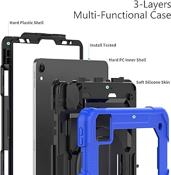 yeliot Husă iPad Air 5 2022 / Husă iPad Air 4 10,9 inchi 2020, husă rezistentă la șocuri cu pentru iPad Air 4th Air 5th Generation 10,9 inch, husă rezistentă cu suport/suport pentru creion