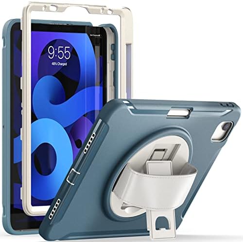 yeliot Husă iPad Air 5 2022 / Husă iPad Air 4 10,9 inchi 2020, husă rezistentă la șocuri cu pentru iPad Air 4th Air 5th Generation 10,9 inch, husă rezistentă cu suport/suport pentru creion