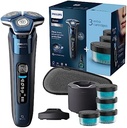 Philips Shaver Series 5000 - aparat de ras electric umed și uscat pentru bărbați cu aparat de tuns pliabil, stație de curățare, cartus de curățare și carcasă de călătorie (model S5898/50)