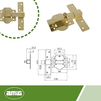 AMIG Locking Security Gold Amig 88 x 153mm
