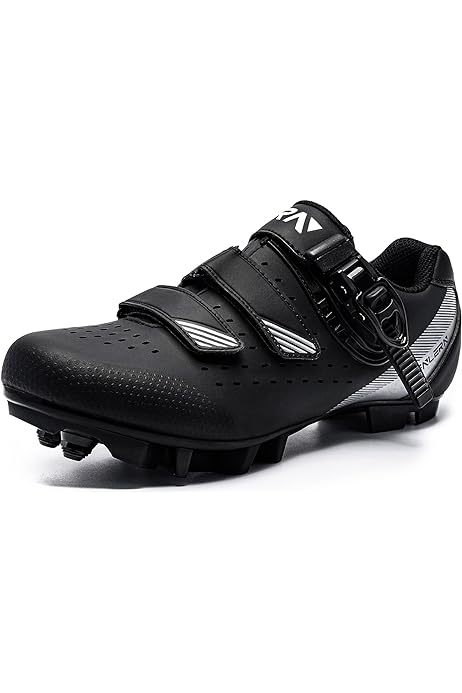 Mega pantof de ciclism LUCK pentru șosea cu talpă din carbon și fixare triplă Velcro.