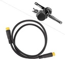 Cablu de prelungire pentru bicicletă electrică Alomejor, frână, 3 pini, conector impermeabil, mamă/mascul/mascul la femelă pentru motor Bafang