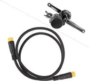 Cablu de prelungire pentru bicicletă electrică Alomejor, frână, 3 pini, conector impermeabil, mamă/mascul/mascul la femelă pentru motor Bafang