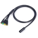 Cablu de prelungire pentru bicicletă electrică Alomejor, frână, 3 pini, conector impermeabil, mamă/mascul/mascul la femelă pentru motor Bafang