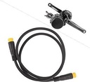 Cablu de prelungire pentru bicicletă electrică Alomejor, frână, 3 pini, conector impermeabil, mamă/mascul/mascul la femelă pentru motor Bafang