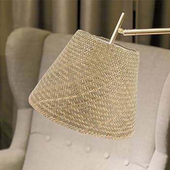 Abajur pentru lampă de masă Garneck, abajur lanternă din paie de 30 cm, abajur versatil pentru agățat și lampă de masă, abajururi în stil rustic