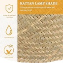 Abajur pentru lampă de masă Garneck, abajur lanternă din paie de 30 cm, abajur versatil pentru agățat și lampă de masă, abajururi în stil rustic