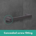 bară de sprijin hansgrohe AddStoris, bară de prindere 34,8 cm, negru mat, 348 mm
