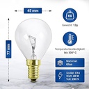 Lampa cuptor DR FISCHER E14 40 W 230 V ø 45 x 78 mm