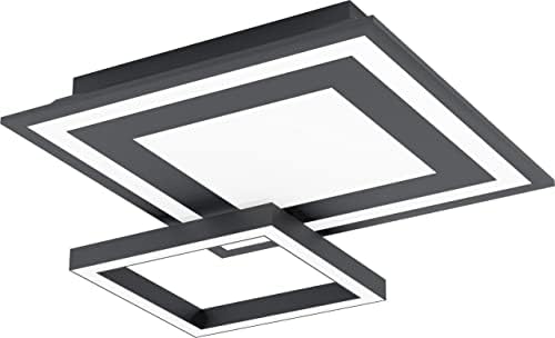 Panou LED EGLO connect.z Smart Home Savatarila-Z, ZigBee, aplicație și control vocal Alexa, culoarea luminii reglabilă (alb cald-alb rece), RGB, reglabil, plafonier metalic alb [Clasa de energie E]