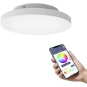 Panou LED EGLO connect.z Smart Home Savatarila-Z, ZigBee, aplicație și control vocal Alexa, culoarea luminii reglabilă (alb cald-alb rece), RGB, reglabil, plafonier metalic alb [Clasa de energie E]