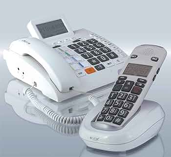 Humantechnik Scalla 3 Combo amplificator cu butoane mari telefon alb, 210 x 227 x 70 mm