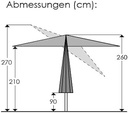 Husa de protectie Schneider pentru umbrele de soare pana la 400 cm Ø, 833-00, gri argintiu, 250 x 27/44 cm, 0,3 kg