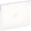 Hama cutii goale CD 10 piese (cutie bijuterie pentru CD/DVD/Blu-ray, cutie goală pentru arhivare, depozitare, husă de protecție standard pentru CD, cutie de transport) transparent-negru