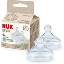 Suzetă pentru copii NUK for Nature | din silicon durabil | formă prietenoasă cu maxilarul | Fără BPA | 18-36 luni | verde de eucalipt | 2 bucăți