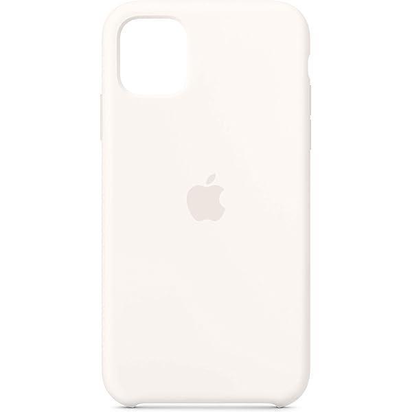 Husă din silicon Apple (pentru iPhone 11) - Albă - 6,1 inchi