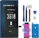 Baterie DEJIMAX pentru iPhone XR, baterie Li-ion cu capacitate mai mare de 3610 mAh pentru iPhone XR, cu instrumente și instrucțiuni profesionale complete de reparații, timp de așteptare mai lung