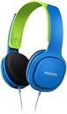 Căști peste ureche pentru copii Philips SHK2000BL/00, lumini cu LED-uri colorate, limitare a volumului 85 dB, izolare zgomotă, cu pernițe moi pentru urechi, bandă ergonomică (albastru)