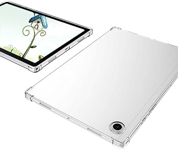 CONAPIKA Husă transparentă pentru Lenovo Tab P12 12.7 inch cu 2 bucăți de folie de protecție, colțuri TPU subțiri, ușoare, moi, protecție împotriva căderii, husă de protecție pentru bara de protecție, antișoc, anti-zgârieturi, husă transparentă pentru tabletă