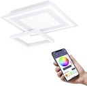 Panou LED EGLO connect.z Smart Home Savatarila-Z, ZigBee, aplicație și control vocal Alexa, culoarea luminii reglabilă (alb cald-alb rece), RGB, reglabil, plafonier metalic alb [Clasa de energie E]