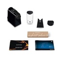 Aparat de cafea cu capsule Nespresso De'Longhi EN 85.B Essenza Mini, set de bun venit cu capsule in diferite arome, presiune pompa 19 bar, economie de spatiu, 1370W, 0,6 L, 32,5 x 11 x 20,5 cm, negru
