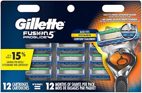 Gillette Fusion5 ProShield - Lame de ras pentru bărbați - Pachet de 12