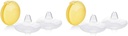 Protecții pentru mamelon Medela Contact – Fără BPA – Fabricat din silicon ultra-subțire, moale – Include 2 protecții pentru mamelon și carcasă – 20 mm, mediu