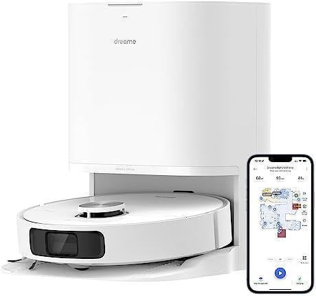 Robot aspirator dreame L10 Prime și robot de curățare cu stație automată de spălare a mopului, ridicare mopan de 7 mm, navigație LDS, putere de aspirație 4000 Pa, cartografiere 3D, WiFi/APP
