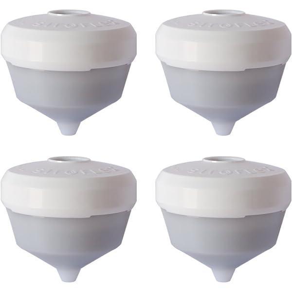 Siroflex Set de 4 cartușe de schimb UNI 3-A Purificator de apă de la robinet Purificator de apă Baterie universală pentru finisarea apei de bucătărie pentru îndepărtarea clorului cu filtru de cărbune activ