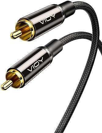 Cablu RCA, pachet de 2 cabluri optic 1M optic digital audio SPDIF RCA la mufă de 3,5 mm cu conector placat cu aur de 24K Cablu audio stereo (cablu coaxial pentru HDTV/Home Cinema/Blu-ray/Receptor)
