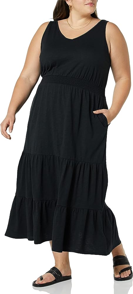 Amazon Essentials Rochie maxi fără mâneci pentru femei