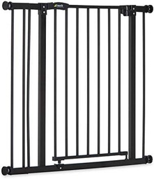 Hauck poarta scara/poarta usa Close N Stop cu prelungire de 9 cm, pentru latimi 84 - 89 cm, fara gaurire, deschidere cu o singura mana, pivotanta pe ambele parti, metal, negru