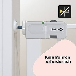 Safety 1st Easy Close, poartă de protecție extensibilă, poartă de prindere pentru scări, poartă pentru bebeluși potrivită și pentru câini, 6 luni - 2 ani, alb (alb metal)