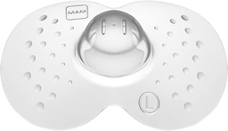 Protecții pentru mamelon MAM mărimea L (ø 23 mm) într-un set de 2, mamelonuri extra moi pentru protecție la alăptare, protecție pentru mamelon pentru contact maxim cu pielea dintre mamă și copil