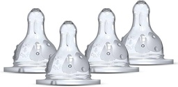 Tetina rotundă anti-colici Dodie pentru începători Flow 2 - Pachet mediu de 4